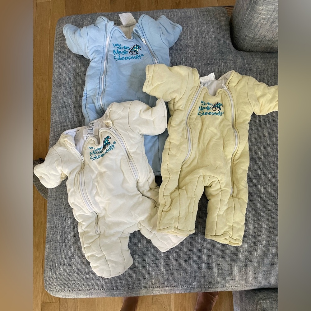 Three Baby Merlin’s Magic Sleepsuits - Size Small